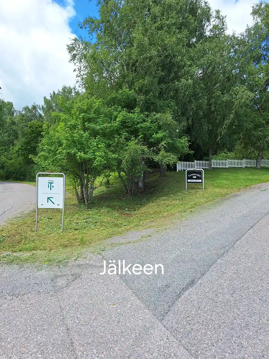 Nurmialueen siistimisen jälkeen